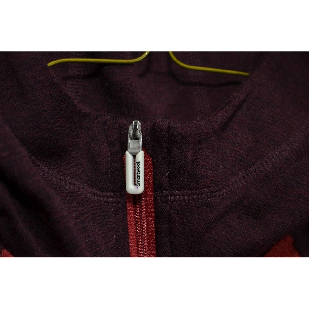 Smartwool Merino 250 Hoodie Womens M Red Purple 1/2 Zip Wool Thermal Layer Top - Picture 6 of 16